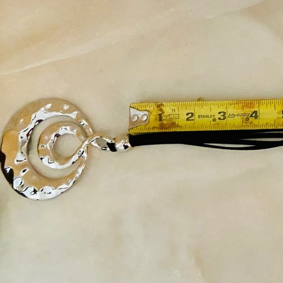 💖 Necklace, Silver Abstract 30 in. /N37 - Picture 6 of 7